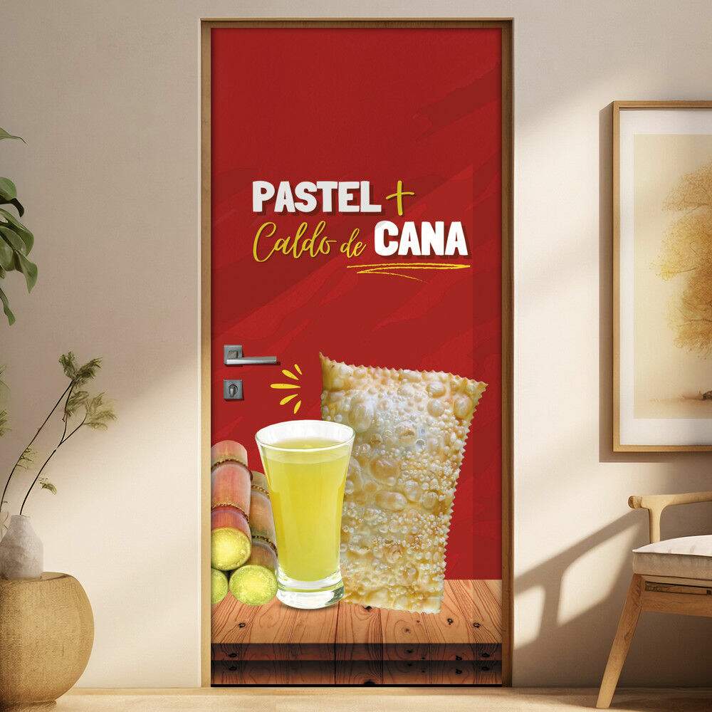Adesivo Para Porta Pastel Mais Caldo De Cana
