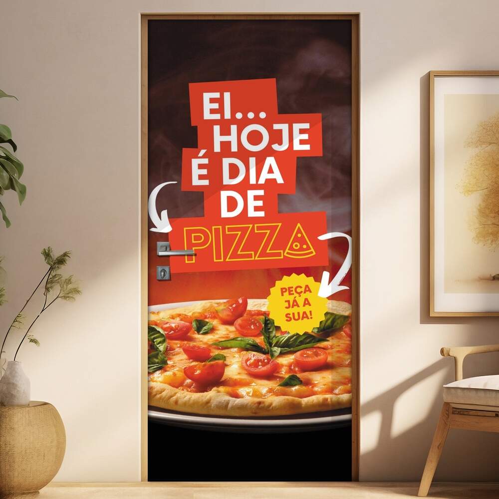 Adesivo Para Porta Dia De Pizza