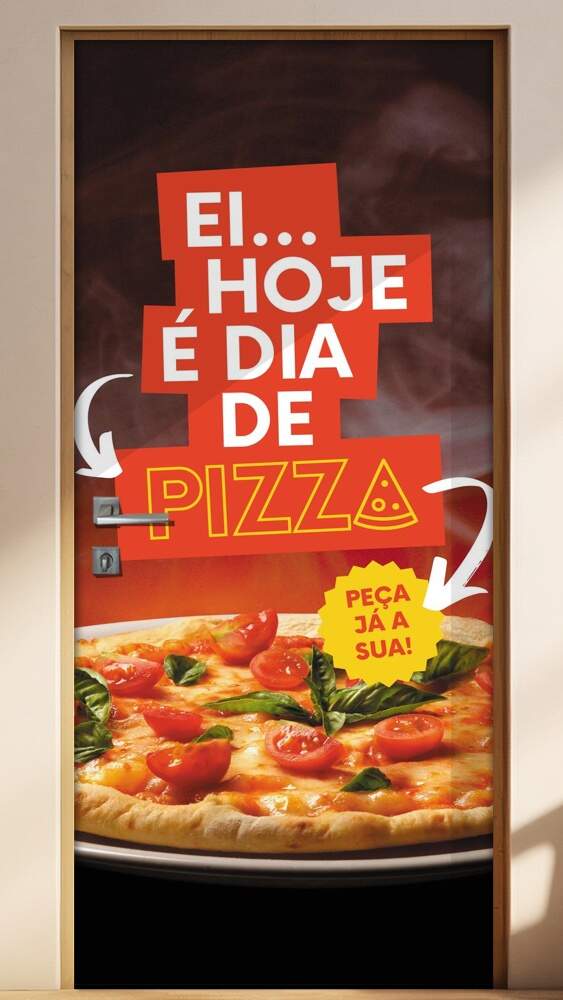 Adesivo Para Porta Dia De Pizza