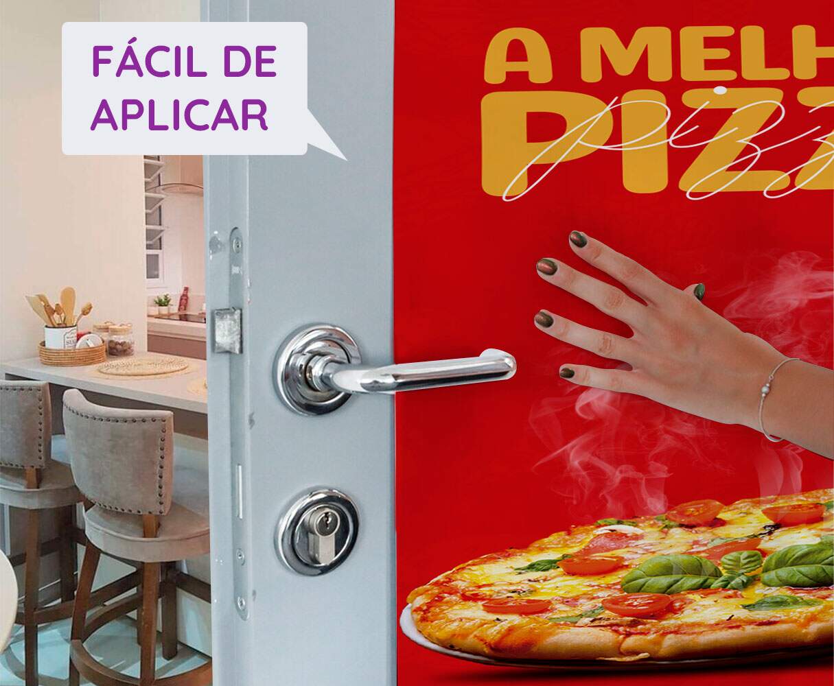 Adesivo Para Porta A Melhor Pizza