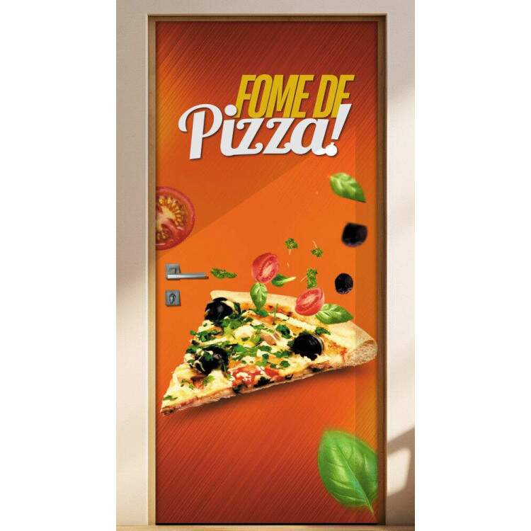 Adesivo Para Porta Fome De Pizza