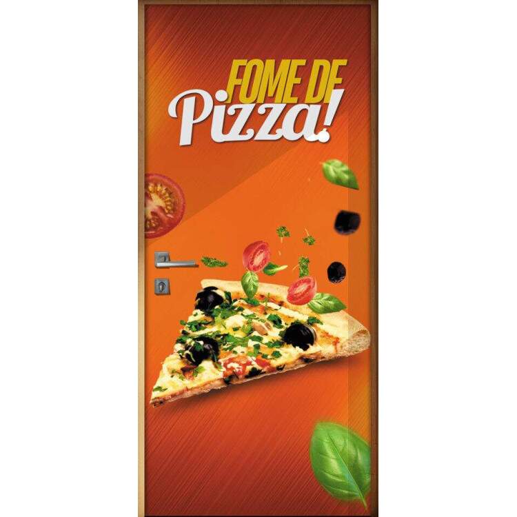 Adesivo Para Porta Fome De Pizza