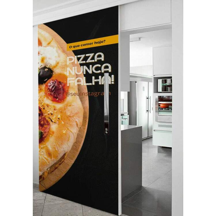 Adesivo Para Porta Pizza Nunca Falha
