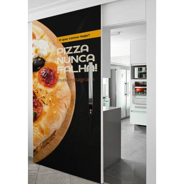 Adesivo Para Porta Pizza Nunca Falha