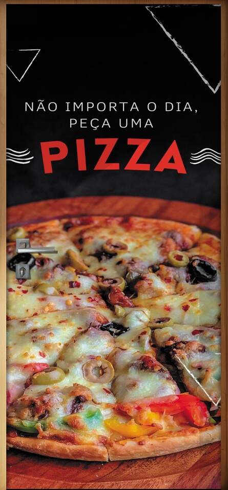 Adesivo Para Porta Pea Uma Pizza