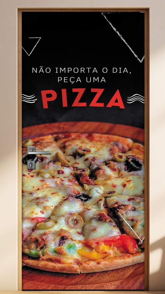 Adesivo Para Porta Pe�a Uma Pizza