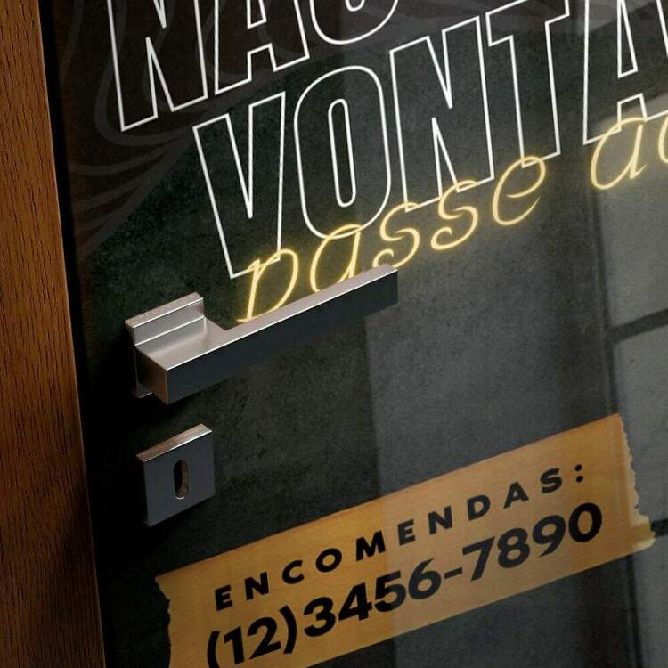 Adesivo Para Porta Passe Aqui