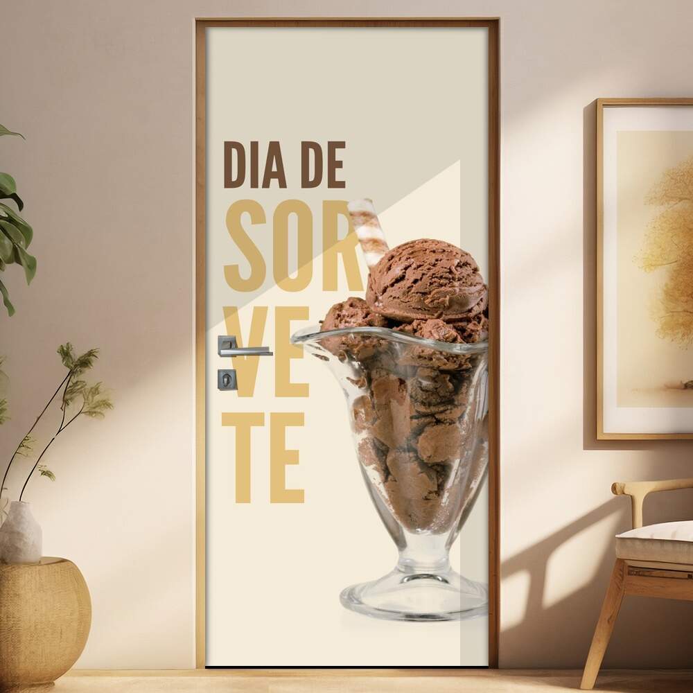 Adesivo Para Porta Dia De Sorvete