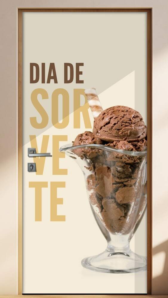 Adesivo Para Porta Dia De Sorvete