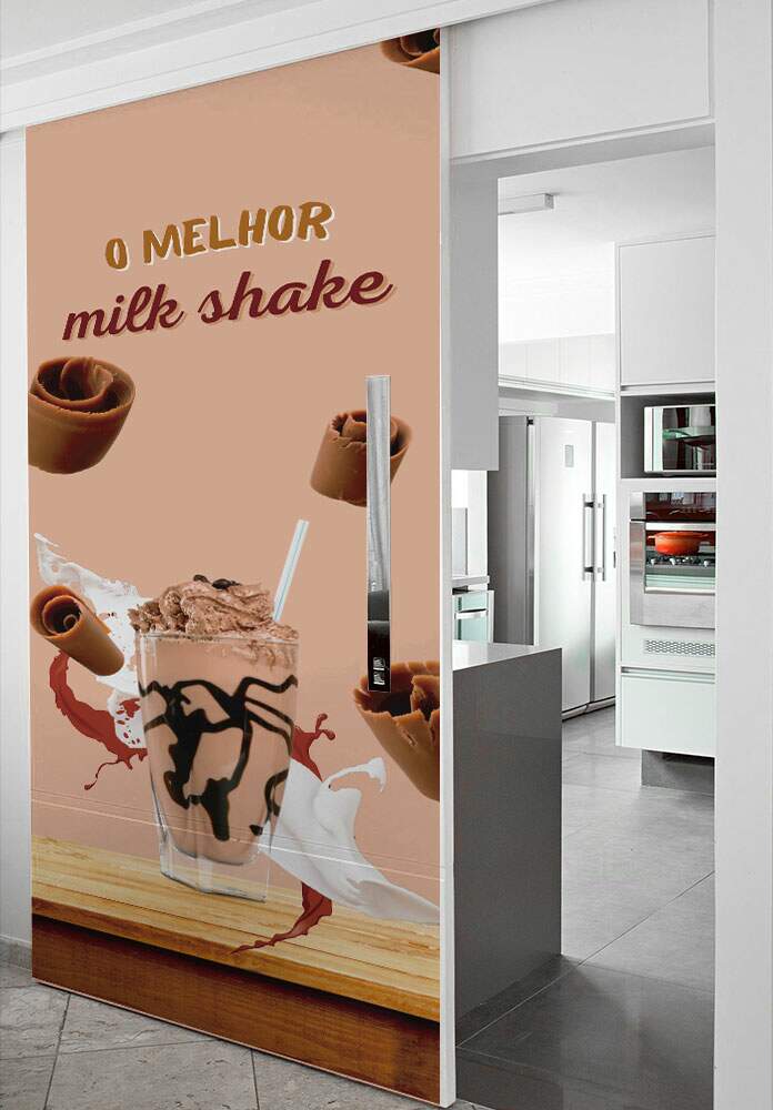 Adesivo Para Porta O Melhor Milk Shake