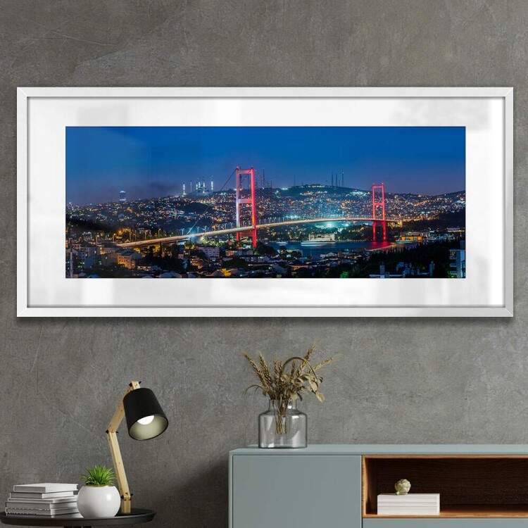 Quadro Decorativo Slim Ponte na Cidade