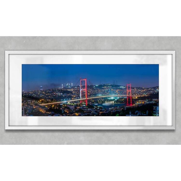 Quadro Decorativo Slim Ponte na Cidade