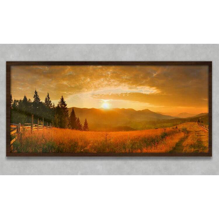 Quadro Decorativo Slim Por no Sol na Fazenda