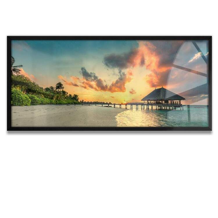 Quadro Decorativo Slim Quiosque na Praia