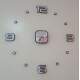 Rel�gio Decorativo MDF 6mm Espelhado