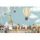 Papel de Parede Animaizinhos no C�u com Bal�es 3D