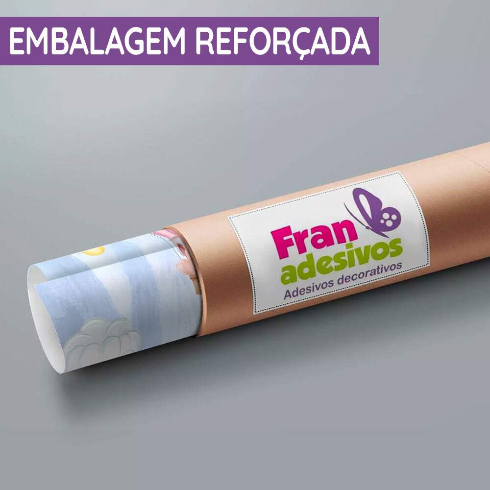 Papel de Parede Animaizinhos em Bal�es Li�s e Rosa MP