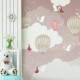 Papel de Parede Bal�es e Nuvens Rosas MP