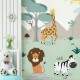 Papel de Parede Animaizinhos Safari e Montanhas 3D