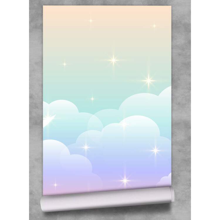 Papel de Parede Lua, Nuvens e Arco-ris MP