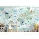 Papel de Parede Mapa-Mundi Infantil Tons de Verde MP