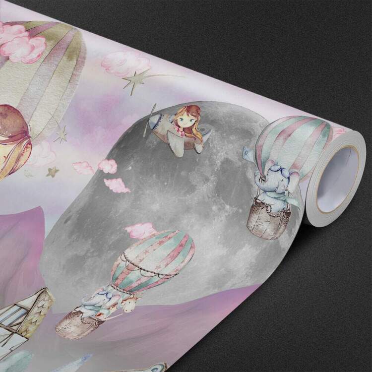Papel de Parede Menina na Lua e Montanhas MP