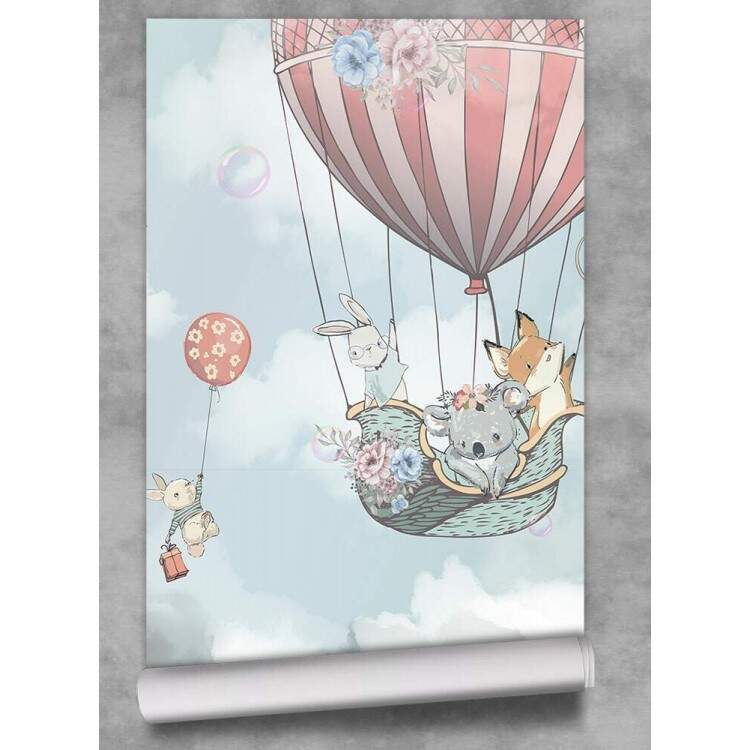 Papel de Parede Animaizinhos em Balo MP