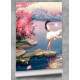 Papel de Parede Menina no Rio com P�r-do-Sol no Fundo 3D