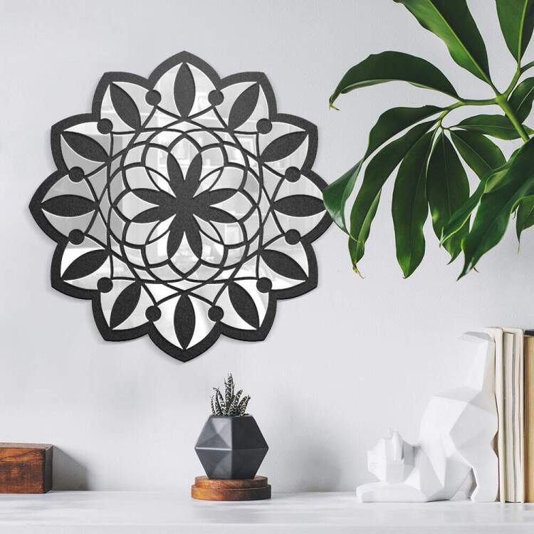 Quadro Decorativo Vazado Mandala com Espelho 02