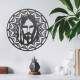 Quadro Decorativo Vazado Jesus e Mandalas