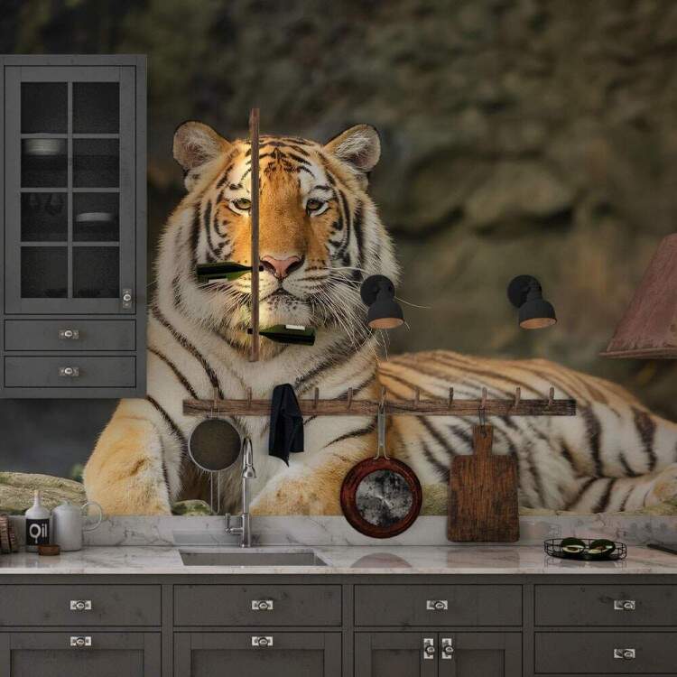 Papel de Parede Paisagem e Tigre MP