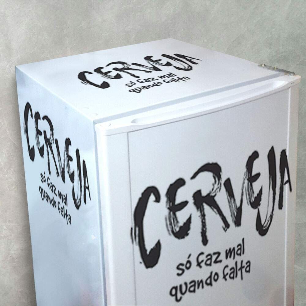 Envelopamento de Geladeira Cerveja Faz Mal Quando Falta