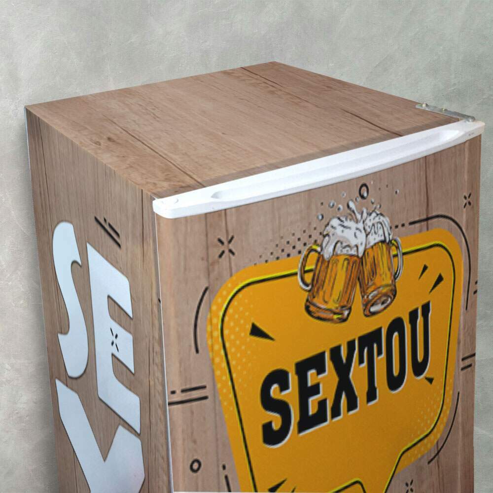 Envelopamento de Geladeira Sextou e Cerveja