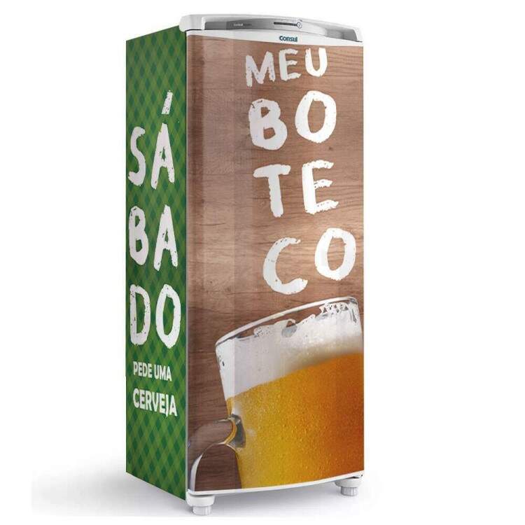 Envelopamento de Geladeira Sbado Pede Uma Cerveja