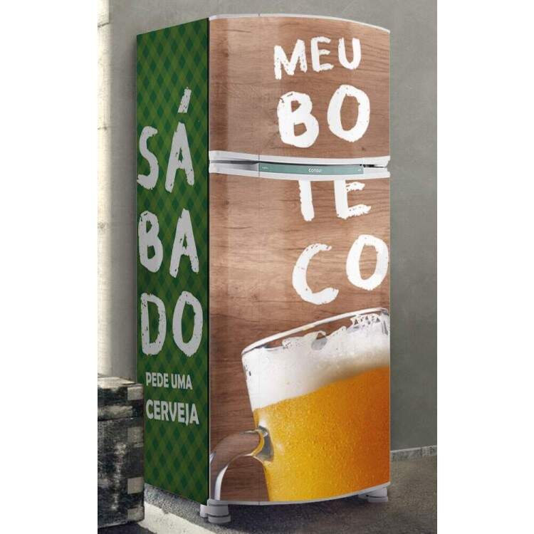 Envelopamento de Geladeira Sbado Pede Uma Cerveja