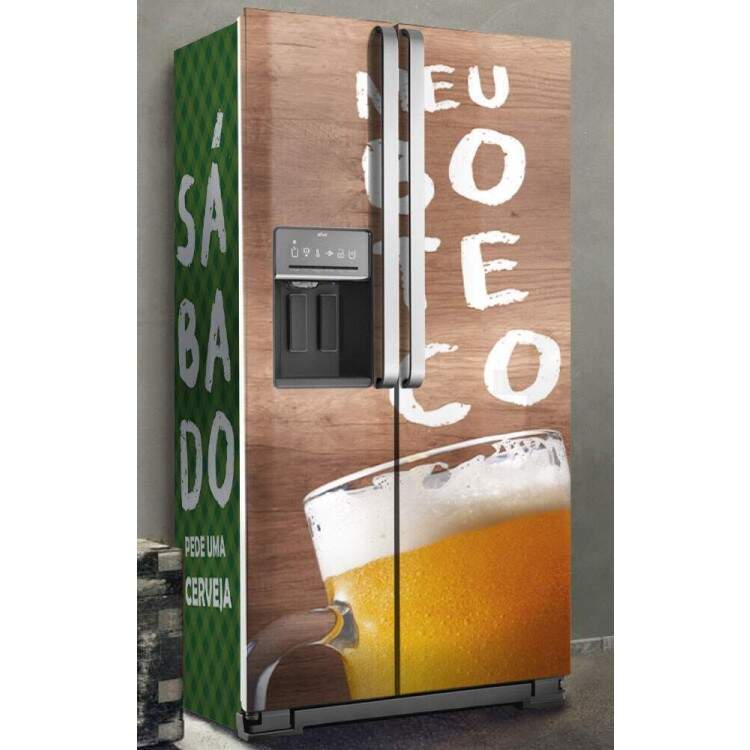 Envelopamento de Geladeira Sbado Pede Uma Cerveja