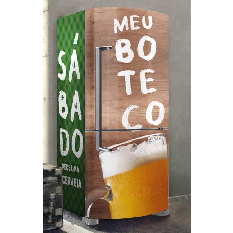 Envelopamento de Geladeira Sbado Pede Uma Cerveja