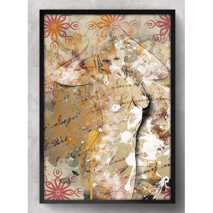 Quadro Decorativo Abstrato Mulher Pintura