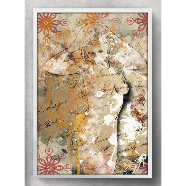 Quadro Decorativo Abstrato Mulher Pintura