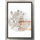 Quadro Decorativo Minimalista �rvore Branca e Marrom
