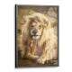 Quadro Decorativo Pintura a �leo de Le�o