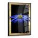 Quadro Decorativo Flor Azul Fundo Preto