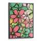 Quadro Decorativo Floral Vermelho Verde e Amarelo