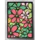 Quadro Decorativo Floral Vermelho Verde e Amarelo