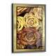 Quadro Decorativo Pintura Floral Dourado