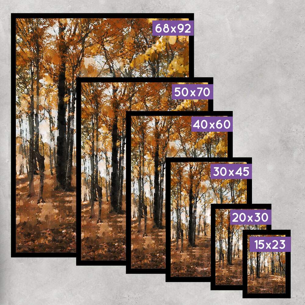 Quadro Decorativo Floresta Amarela