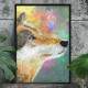 Quadro Decorativo Pintura de Lobo