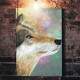 Quadro Decorativo Pintura de Lobo