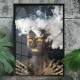 Quadro Decorativo Maquiagem Dourada
