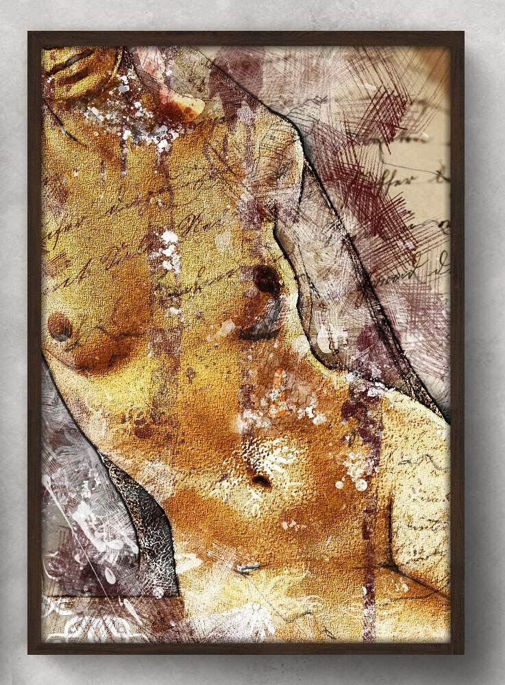 Quadro Decorativo Pintura de Mulher Abstrato